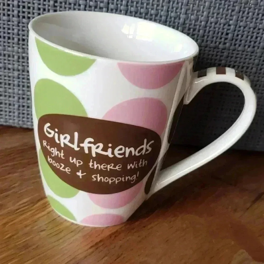 Girlfriends Shopping Coffee Cup‎ Mug Polkadot